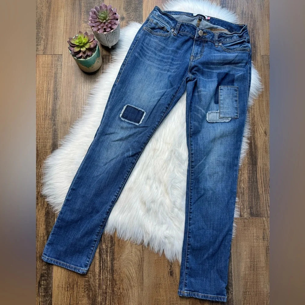 CAbi #5308 Slim Boyfriend Patchwork Jean - Picture 3 of 5
